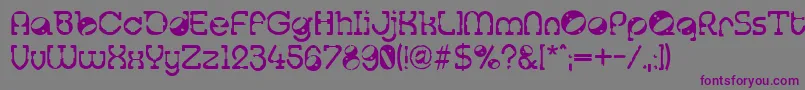 Tralfamadore Font – Purple Fonts on Gray Background