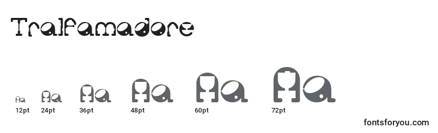 Размеры шрифта Tralfamadore