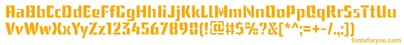 Шрифт UssrStencilWebfont – оранжевые шрифты