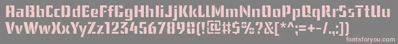 UssrStencilWebfont Font – Pink Fonts on Gray Background
