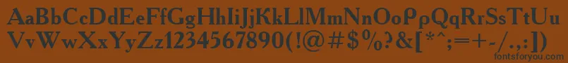 UkAcademyBold Font – Black Fonts on Brown Background