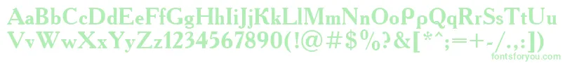 UkAcademyBold Font – Green Fonts on White Background