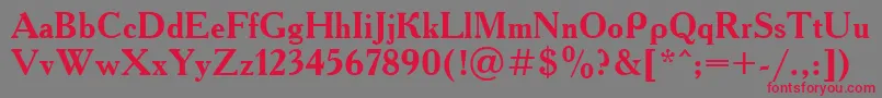 UkAcademyBold Font – Red Fonts on Gray Background