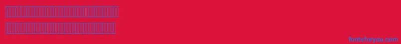 AhmedOutlineLatinFigures-fontti – siniset fontit punaisella taustalla