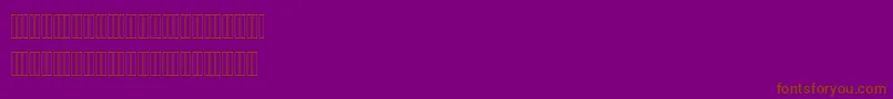 フォントAhmedOutlineLatinFigures – 紫色の背景に茶色のフォント