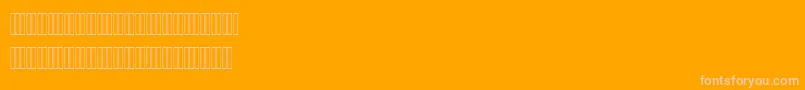 AhmedOutlineLatinFigures-Schriftart – Rosa Schriften auf orangefarbenem Hintergrund