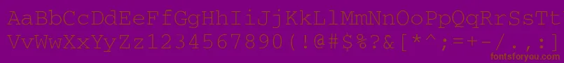 CourdlRegular Font – Brown Fonts on Purple Background