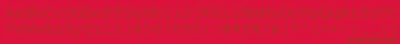 CourdlRegular-Schriftart – Braune Schriften auf rotem Hintergrund