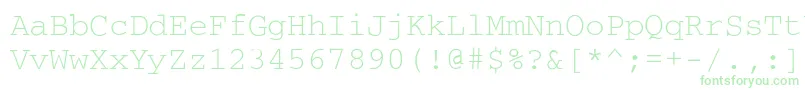 CourdlRegular Font – Green Fonts on White Background