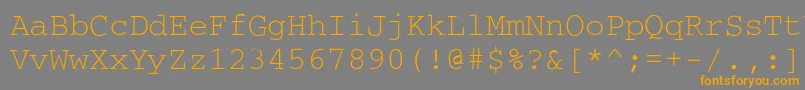 CourdlRegular Font – Orange Fonts on Gray Background