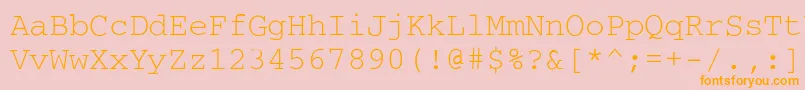 CourdlRegular Font – Orange Fonts on Pink Background