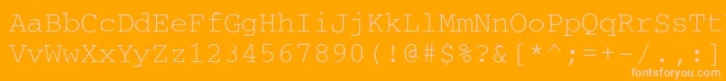 fuente CourdlRegular – Fuentes Rosadas Sobre Fondo Naranja