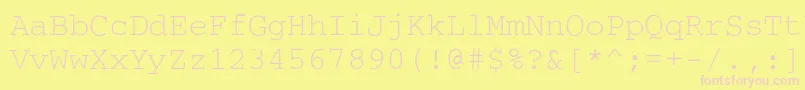 CourdlRegular Font – Pink Fonts on Yellow Background
