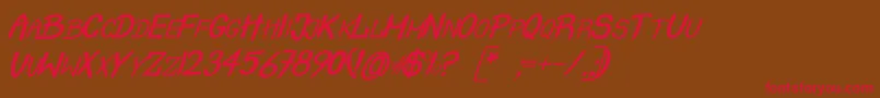 fuente CrashItalic – Fuentes Rojas Sobre Fondo Marrón
