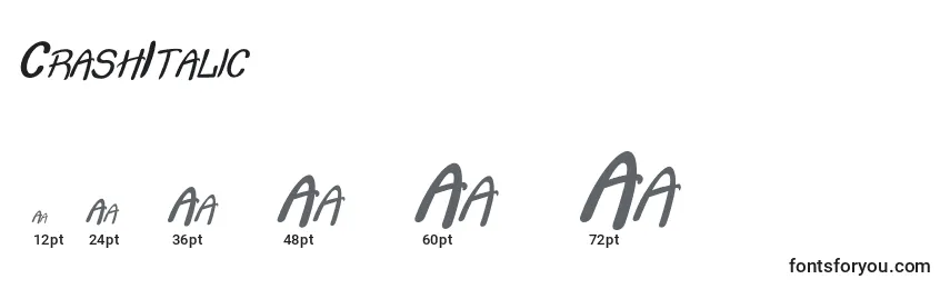 CrashItalic Font Sizes