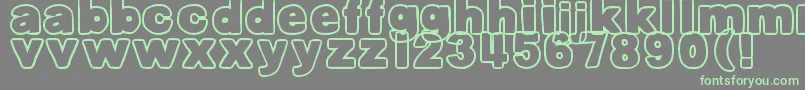 DjbBellyButtonOuttie Font – Green Fonts on Gray Background