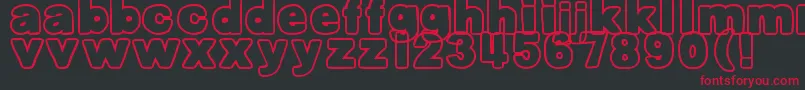 DjbBellyButtonOuttie Font – Red Fonts on Black Background