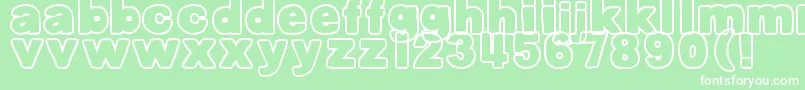 DjbBellyButtonOuttie Font – White Fonts on Green Background