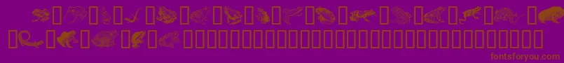 フォントAmphp – 紫色の背景に茶色のフォント