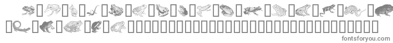Amphp-fontti – harmaat kirjasimet valkoisella taustalla