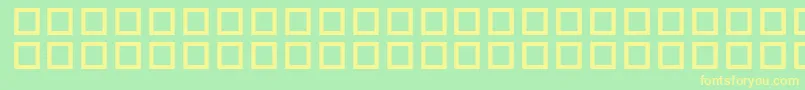WhyOhWhy-Schriftart – Gelbe Schriften auf grünem Hintergrund