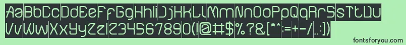 ElectroStaticRainInverse Font – Black Fonts on Green Background