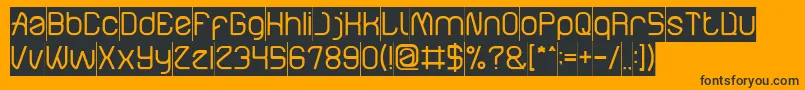 ElectroStaticRainInverse Font – Black Fonts on Orange Background