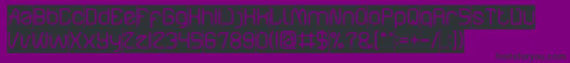 ElectroStaticRainInverse-Schriftart – Schwarze Schriften auf violettem Hintergrund