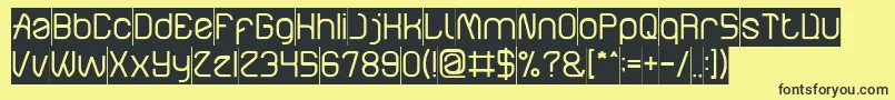 ElectroStaticRainInverse Font – Black Fonts on Yellow Background