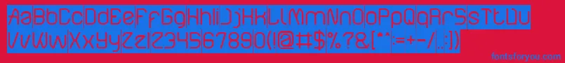 ElectroStaticRainInverse Font – Blue Fonts on Red Background