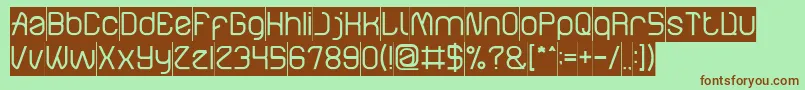 ElectroStaticRainInverse Font – Brown Fonts on Green Background