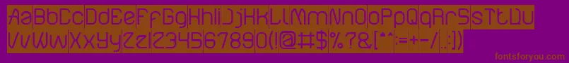 ElectroStaticRainInverse-Schriftart – Braune Schriften auf violettem Hintergrund