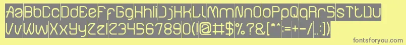 ElectroStaticRainInverse Font – Gray Fonts on Yellow Background