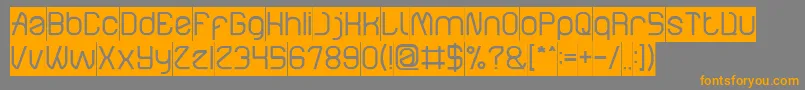 ElectroStaticRainInverse Font – Orange Fonts on Gray Background