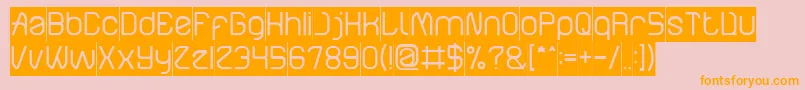 ElectroStaticRainInverse Font – Orange Fonts on Pink Background