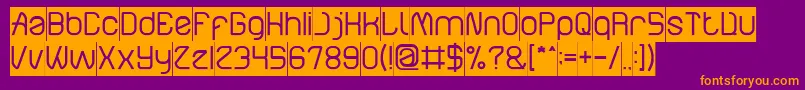 ElectroStaticRainInverse Font – Orange Fonts on Purple Background