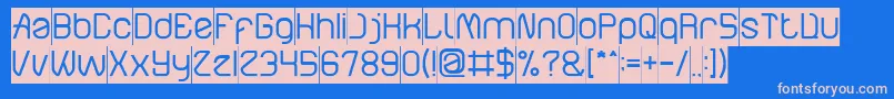 ElectroStaticRainInverse Font – Pink Fonts on Blue Background