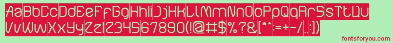 ElectroStaticRainInverse Font – Red Fonts on Green Background