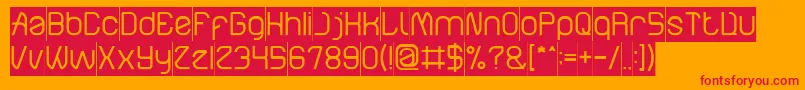 ElectroStaticRainInverse Font – Red Fonts on Orange Background