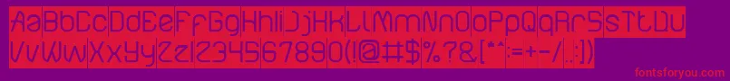 ElectroStaticRainInverse-Schriftart – Rote Schriften auf violettem Hintergrund