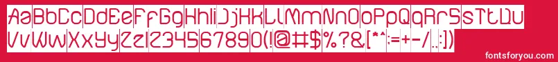 ElectroStaticRainInverse Font – White Fonts on Red Background