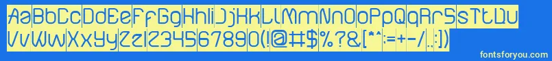 ElectroStaticRainInverse Font – Yellow Fonts on Blue Background