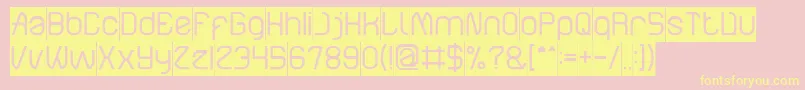 ElectroStaticRainInverse Font – Yellow Fonts on Pink Background