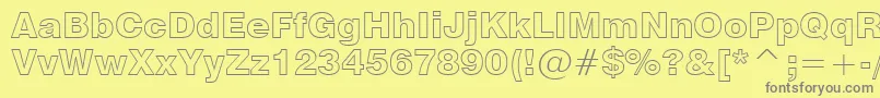 Swz721ko Font – Gray Fonts on Yellow Background