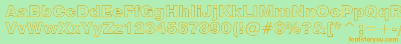 Swz721ko Font – Orange Fonts on Green Background