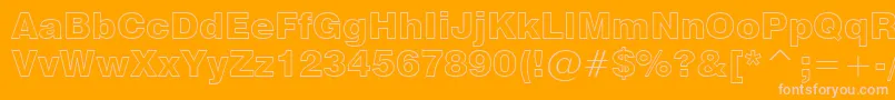 Swz721ko Font – Pink Fonts on Orange Background