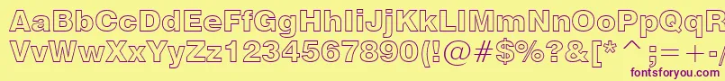 Swz721ko Font – Purple Fonts on Yellow Background