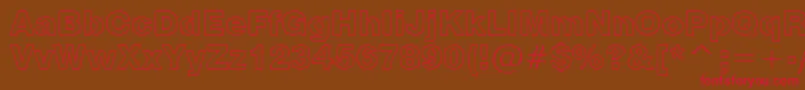 Swz721ko Font – Red Fonts on Brown Background