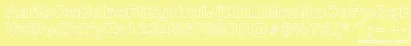 Swz721ko Font – White Fonts on Yellow Background