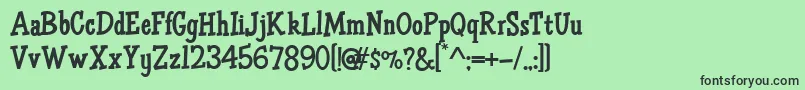 HffAirApparent Font – Black Fonts on Green Background